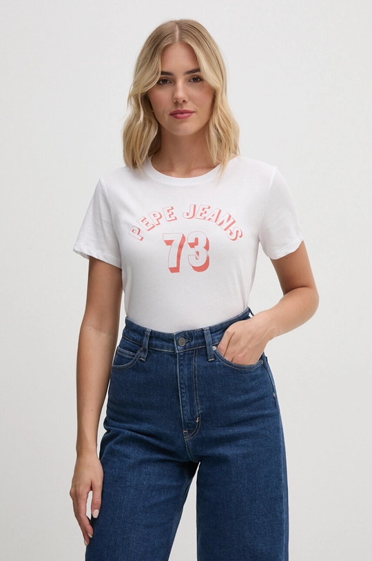 Pepe Jeans t-shirt bawełniany GIGI biały PL505958