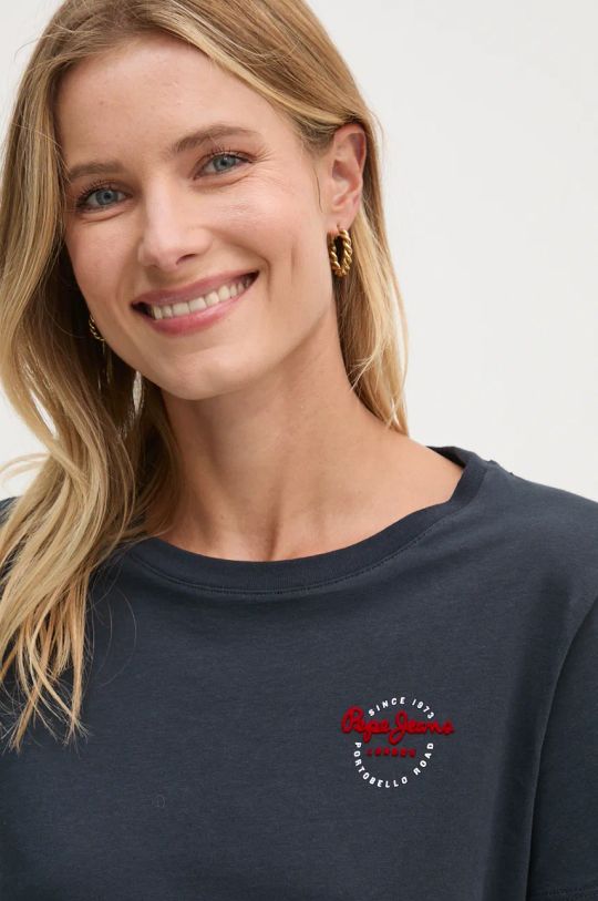 Pepe Jeans t-shirt bawełniany GABRIELA granatowy PL505967