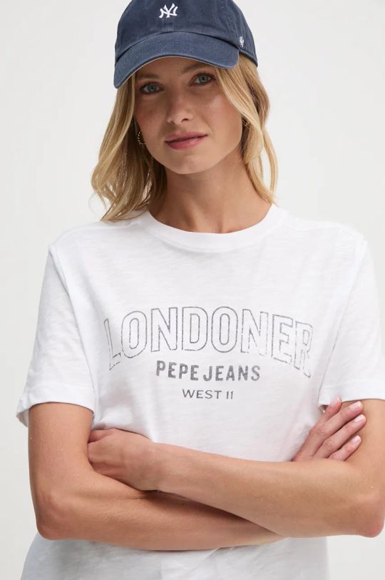 Pepe Jeans t-shirt in cotone GABBY bianco PL505968