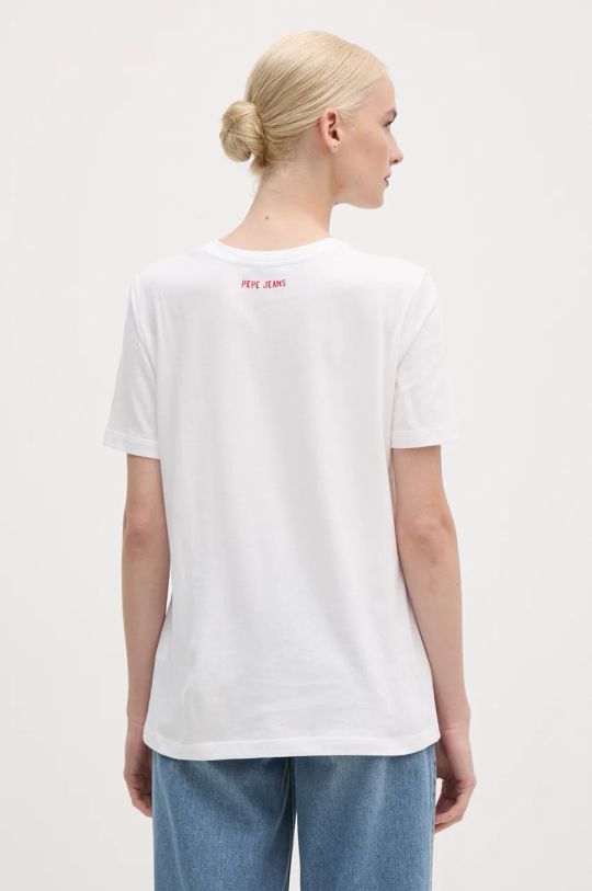 Pepe Jeans t-shirt in cotone GWENDOLYN PL505976 bianco AW24