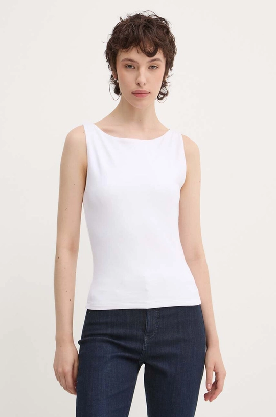 Abercrombie & Fitch top uni alb KI139.4559.100