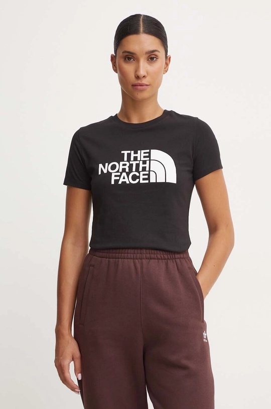 Μπλουζάκι The North Face Easy Tee εκτύπωση μαύρο NF0A8A6DJK31