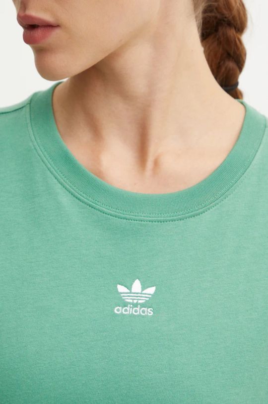 Хлопковая футболка adidas Originals IY7323 зелёный