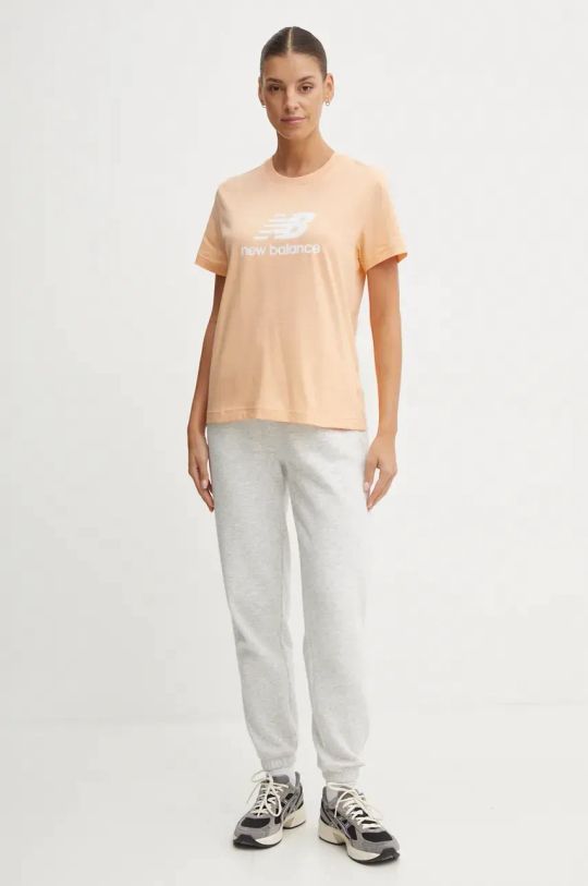 New Balance t-shirt in cotone WT41502PAE arancione AW24