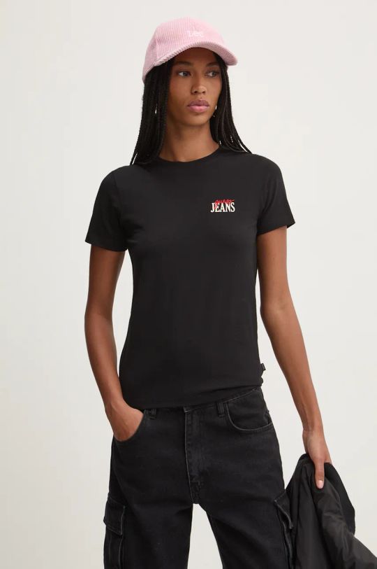 Guess Jeans t-shirt sovrastampa nero W4BI57.J1314