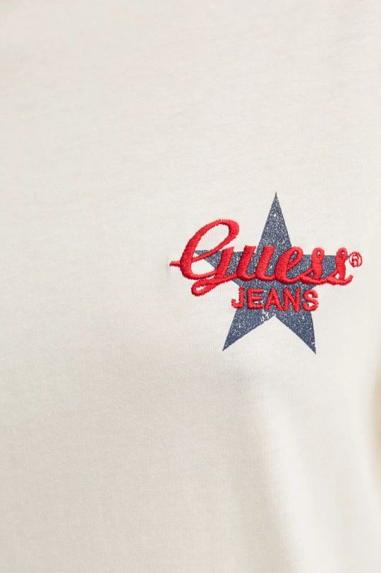 Guess Jeans t-shirt bawełniany W4BI55.K8HM0 beżowy