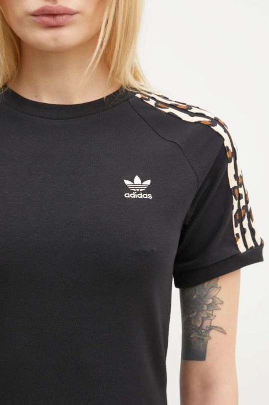 Футболка adidas Originals Leopard 3S Tee чёрный IW8478