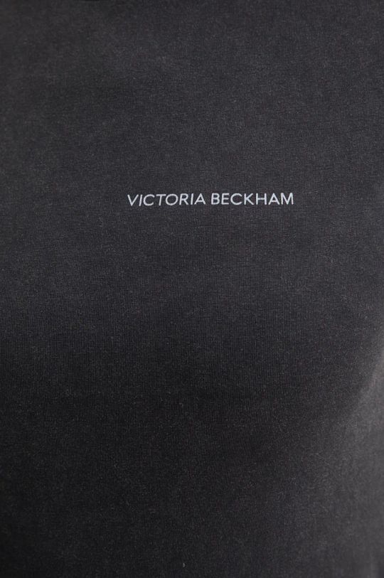 Памучна тениска Victoria Beckham 1424JTS005890B черен