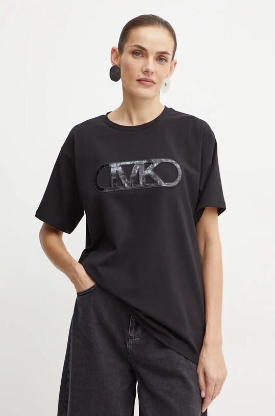 Футболка MICHAEL Michael Kors жіноча колір чорний MF451ITANU | ANSWEAR.ua