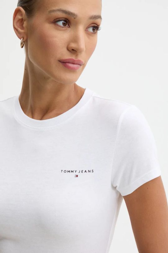 Oblačila Bombažna kratka majica Tommy Jeans DW0DW18785 bela