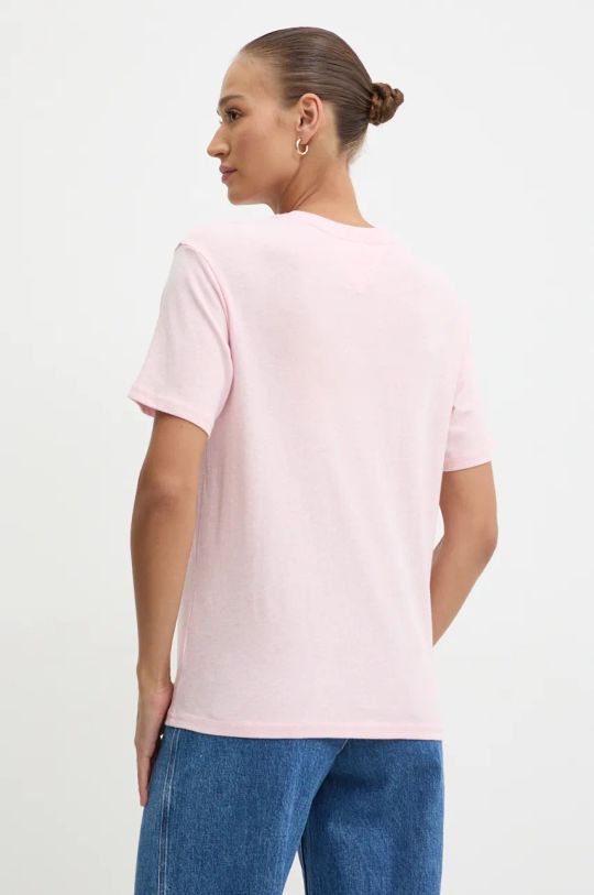 Tommy Jeans t-shirt in cotone DW0DW18796 rosa AW24