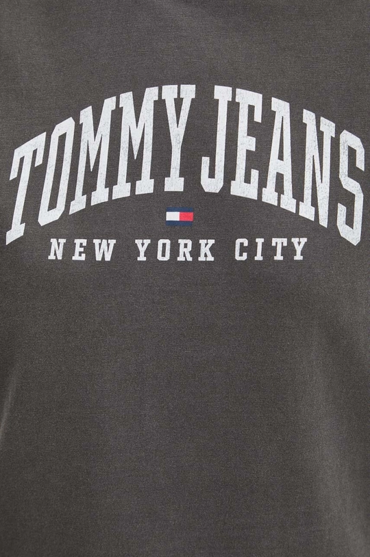 Βαμβακερό μπλουζάκι Tommy Jeans DW0DW19826 γκρί