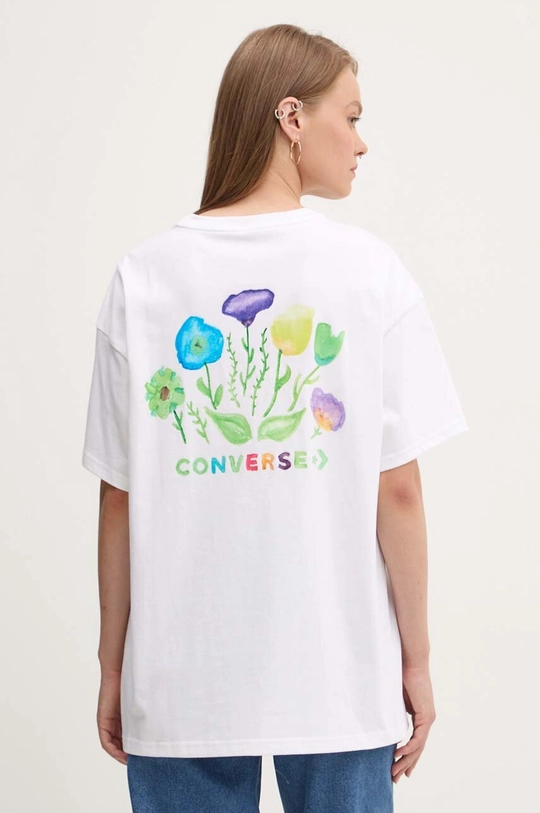 Converse t-shirt bawełniany biały 10026678.A02