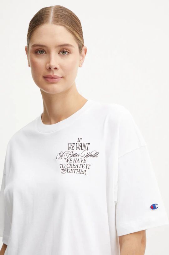 Odzież Champion t-shirt bawełniany 117473 biały