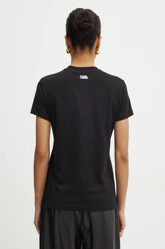 Îmbrăcăminte Karl Lagerfeld tricou din bumbac 24WW1703 negru