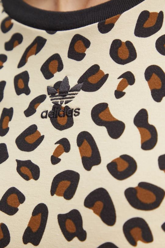 Μπλουζάκι adidas Originals Leopard IW8484 μπεζ