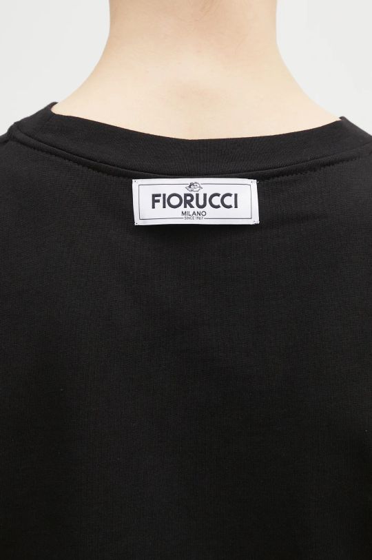 Fiorucci t-shirt bawełniany Suspender Belt czarny W01FMTSH263CJ01BK01