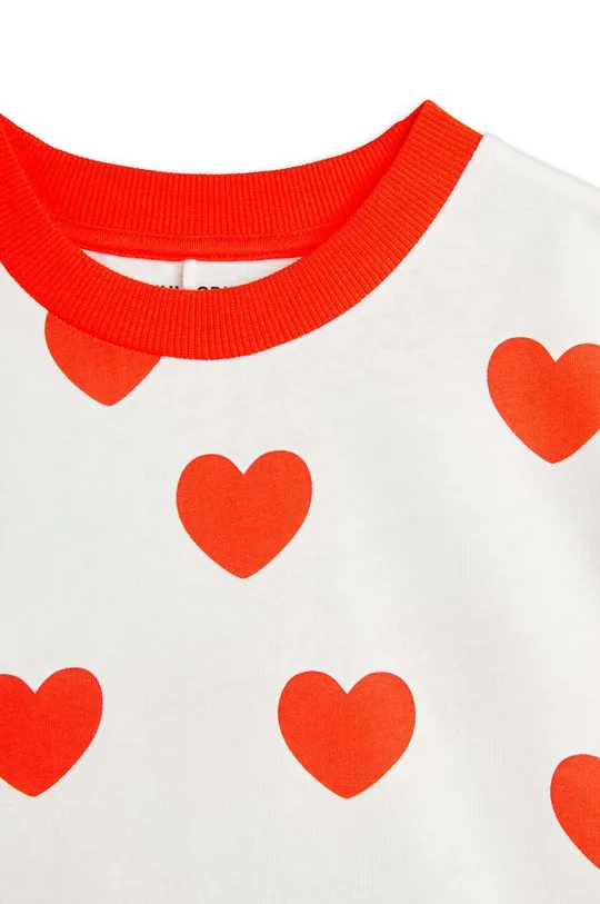 Παιδικό βαμβακερό μπλουζάκι Mini Rodini Hearts 100% Οργανικό βαμβάκι