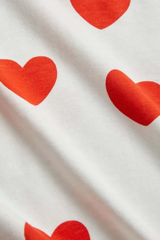 μπεζ Παιδικό βαμβακερό μπλουζάκι Mini Rodini Hearts