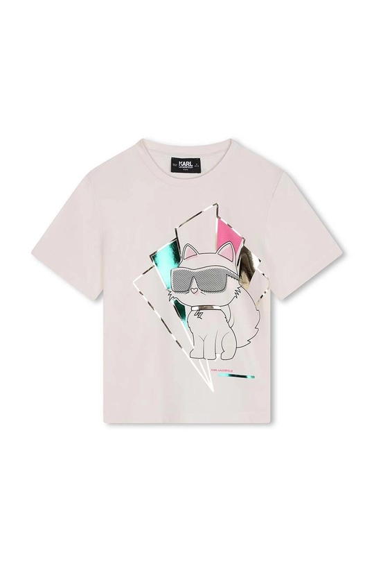 Karl Lagerfeld t-shirt dziecięcy Z30184.86.108 beżowy AW24