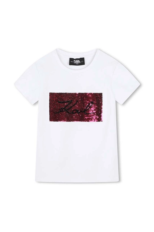 Karl Lagerfeld t-shirt dziecięcy aplikacja biały Z30210.114.150