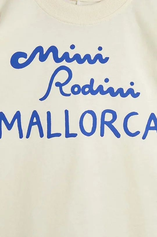 bézs Mini Rodini gyerek pamut póló Mallorca
