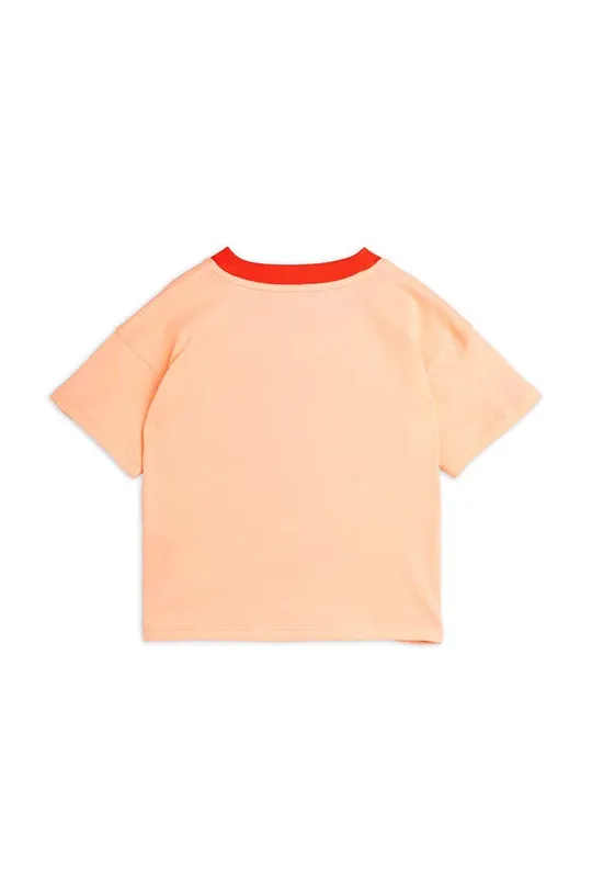 Mini Rodini t-shirt bawełniany dziecięcy Dolphin pomarańczowy