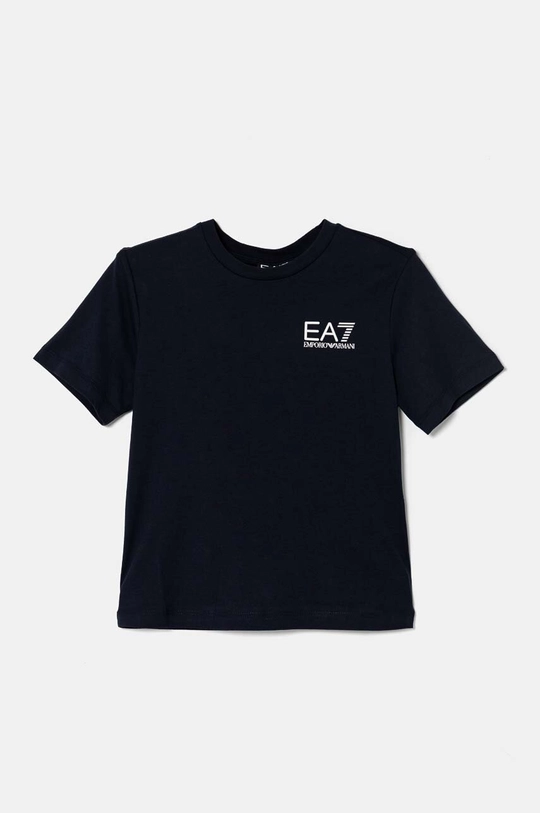 EA7 Emporio Armani t-shirt bawełniany dziecięcy 8NBT51.BJ02Z granatowy AW24