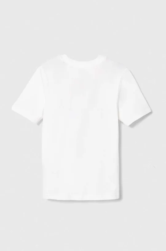 Дитяча бавовняна футболка adidas POS TABLE білий