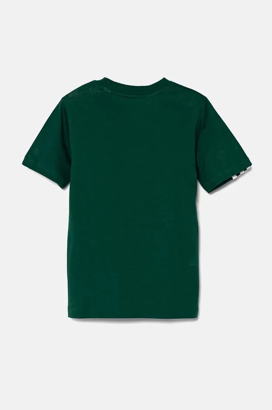 Дитяча бавовняна футболка adidas U 3S TEE JF8744 зелений AW24