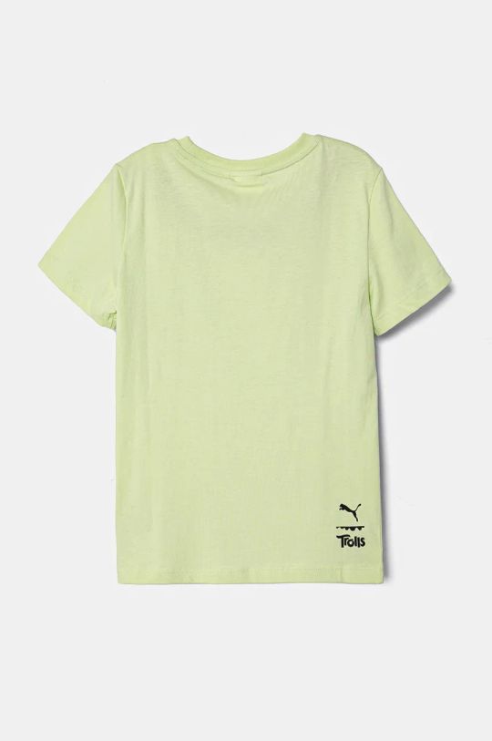 Dětské bavlněné tričko Puma X TROLLS Tee 627376 zelená AW24