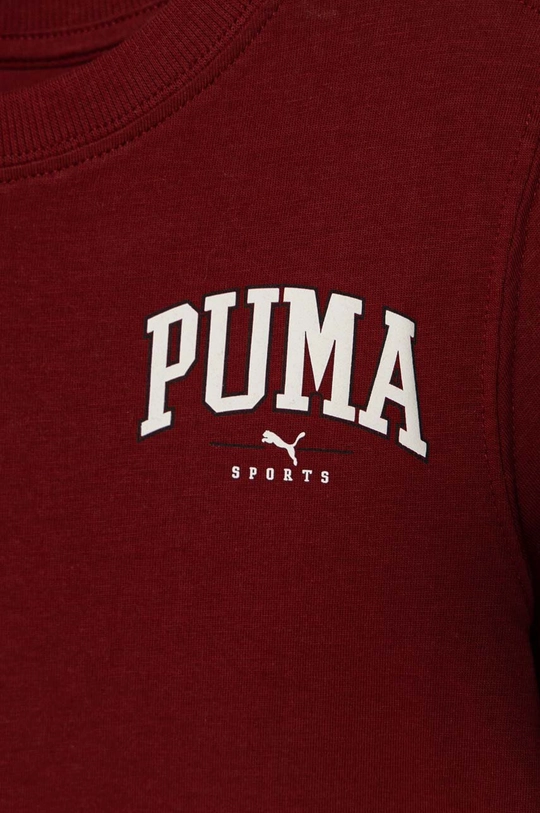 Dječaci Dječja pamučna majica kratkih rukava Puma SQUAD Smallphic Tee 682773 bordo