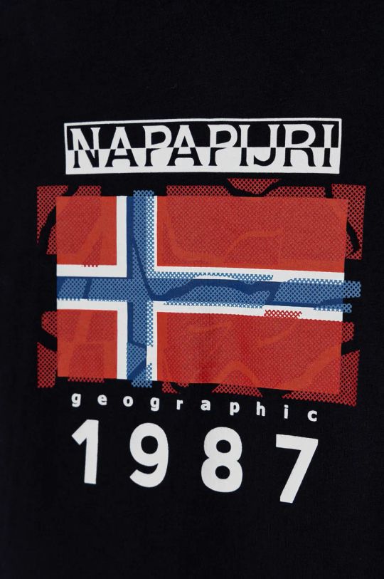 Chłopiec Napapijri t-shirt bawełniany dziecięcy S-MATS NP0A4HYN1761.98.128 granatowy