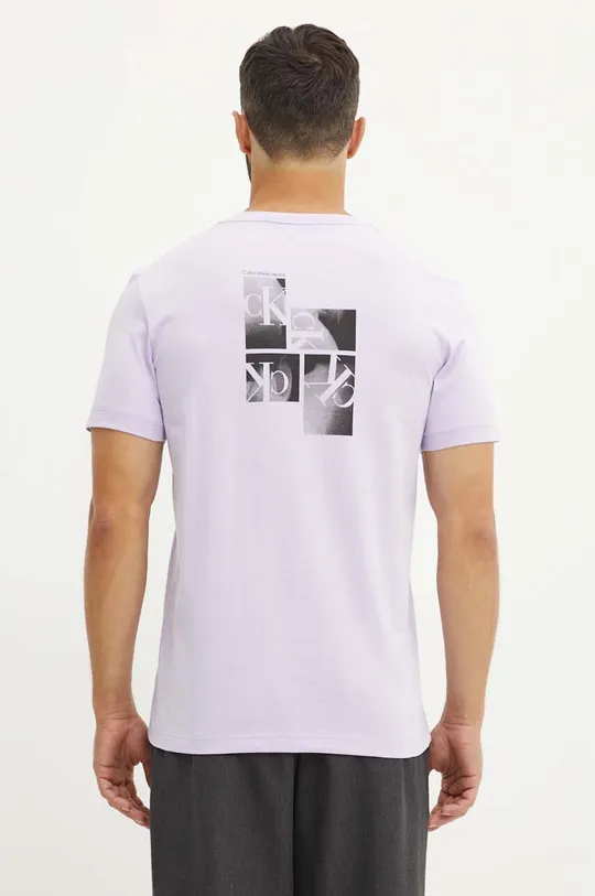 Одяг Бавовняна футболка Calvin Klein Jeans J30J325679 фіолетовий