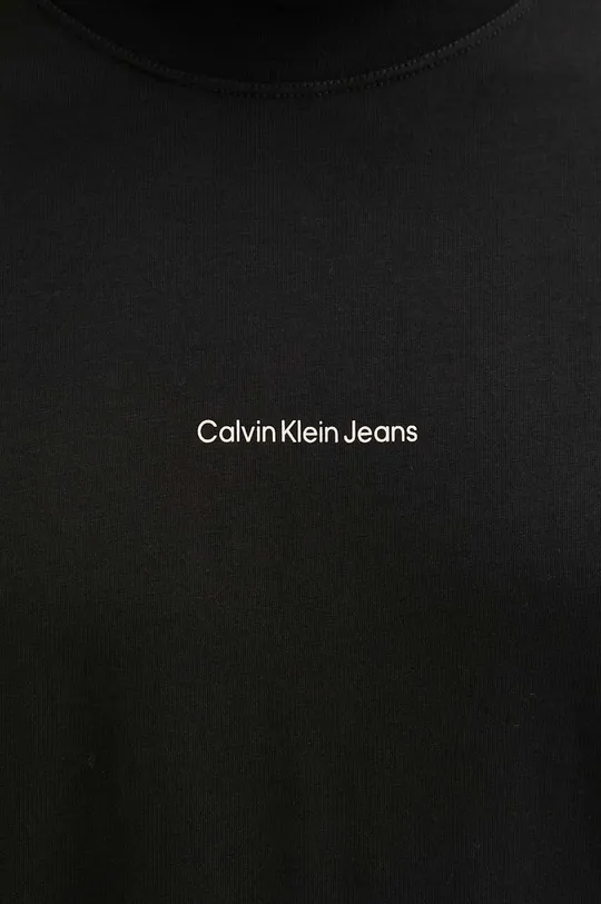 Хлопковая футболка Calvin Klein Jeans чёрный J30J325689