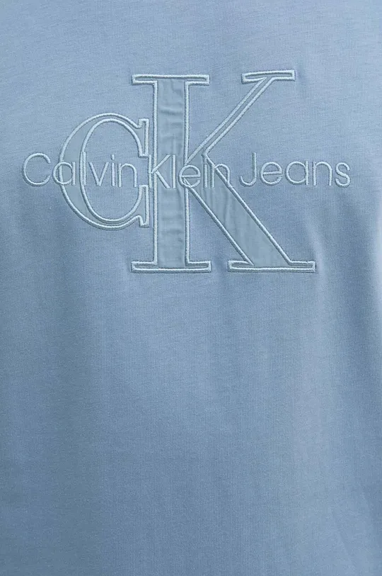 Бавовняна футболка Calvin Klein Jeans J30J325916 блакитний