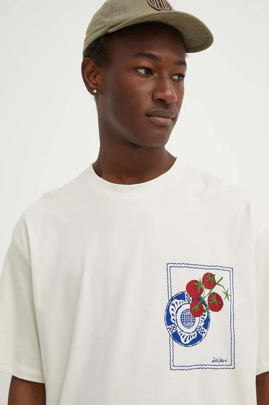 бежевый Хлопковая футболка Les Deux