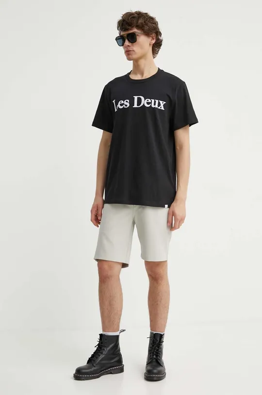 Les Deux t-shirt bawełniany czarny
