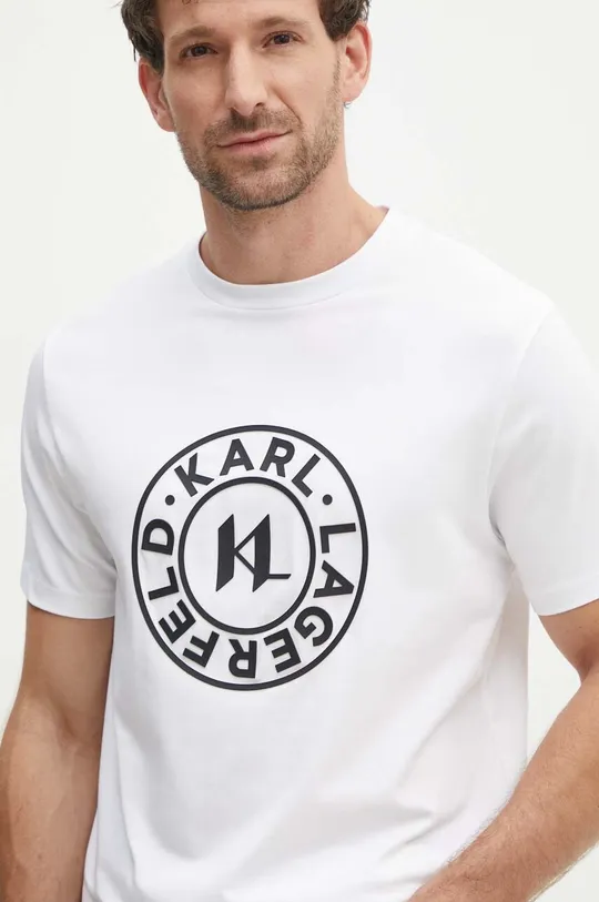 білий Футболка Karl Lagerfeld Чоловічий