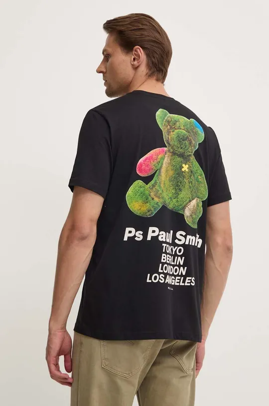 чёрный Хлопковая футболка PS Paul Smith Мужской