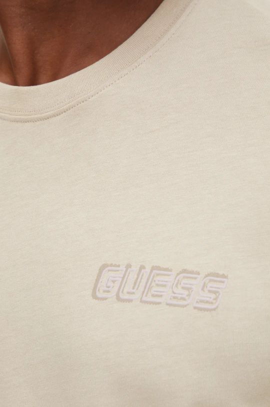 Guess t-shirt bawełniany THONY Z4YI02.I3Z14 beżowy