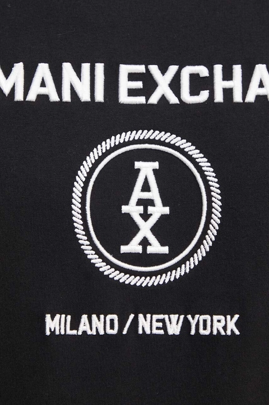 Armani Exchange pamut póló 6DZTLC.ZJ9JZ fekete