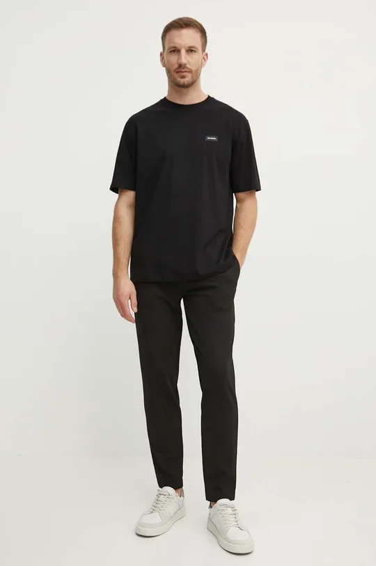 Хлопковая футболка Karl Lagerfeld чёрный