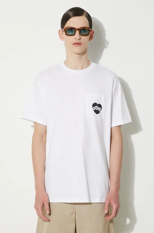 white Carhartt WIP cotton t-shirt Amour Pocket
