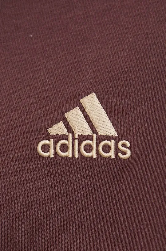 Бавовняна футболка adidas Essentials IX0158 коричневий