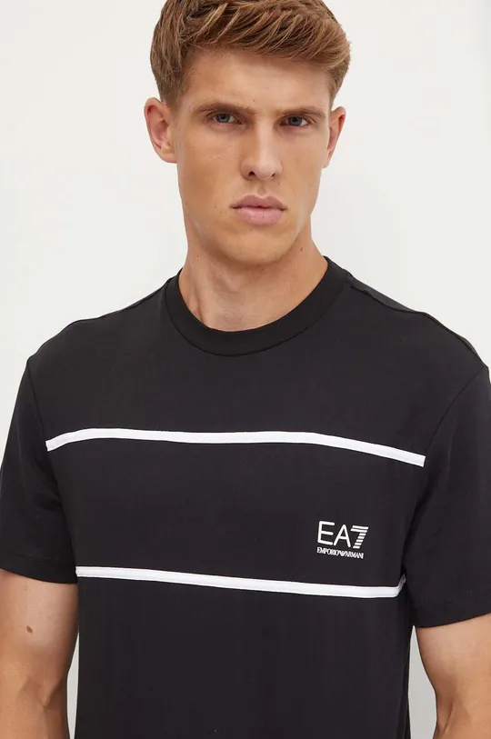 EA7 Emporio Armani t-shirt in cotone sovrastampa nero PJTJZ.6DPT47.1200