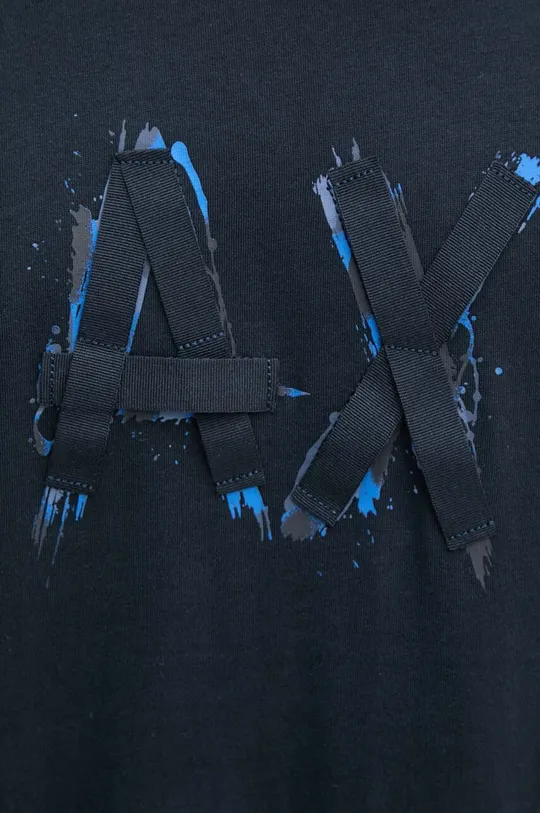 Бавовняна футболка Armani Exchange 6DZTHN.ZJLFZ темно-синій