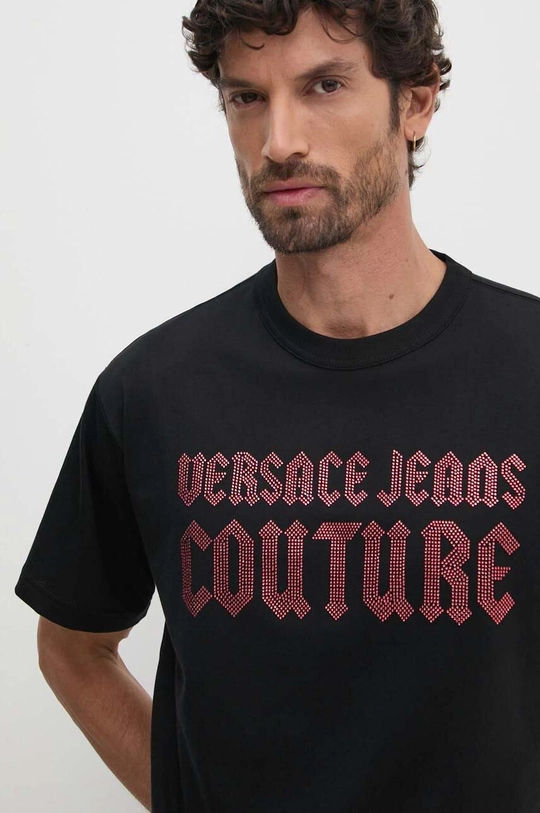 Versace Jeans Couture t-shirt in cotone nero 77GAHL00.CJ01L