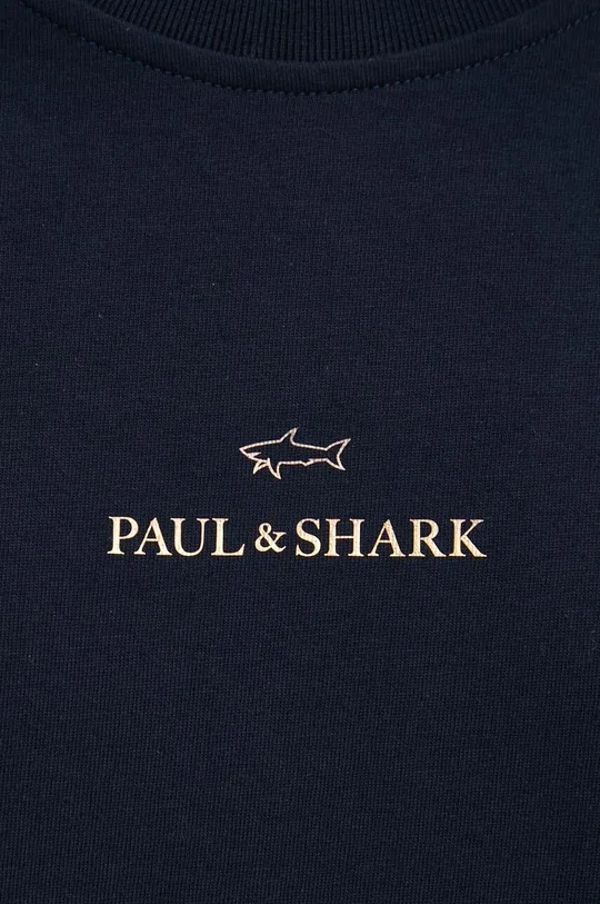 Хлопковая футболка Paul&Shark 14311646 тёмно-синий