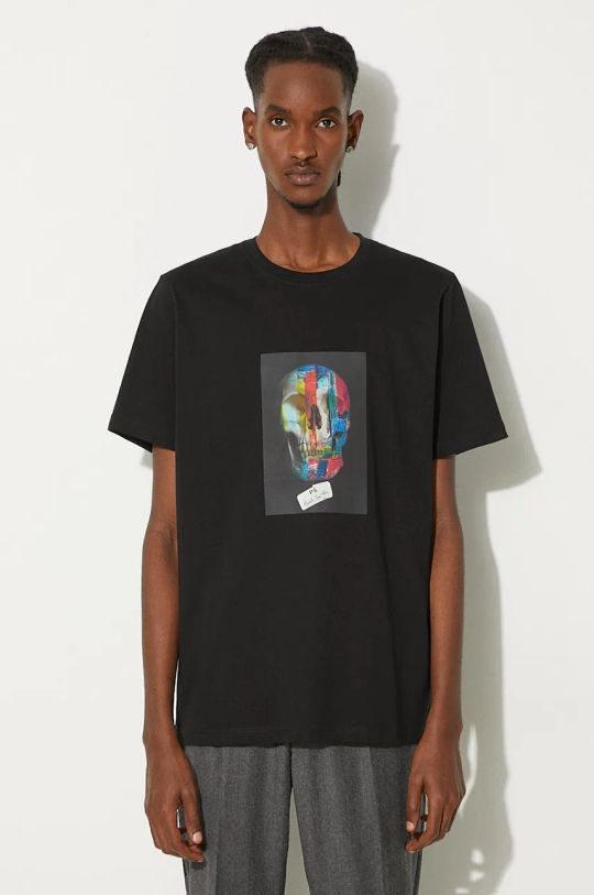 PS Paul Smith t-shirt bawełniany nadruk czarny M2R.011R.NP4803